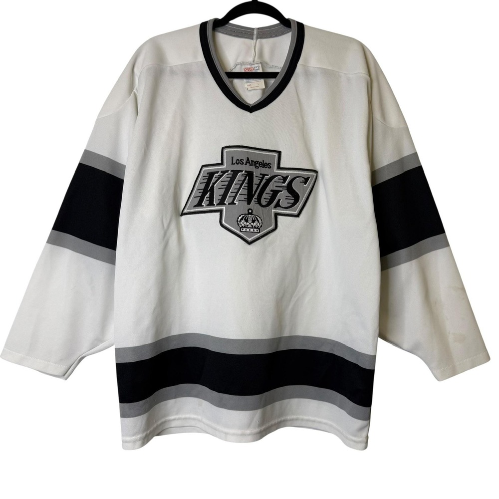Vintage 90s CCM Los Angeles Kings LA NHL Hockey Jersey Size L White